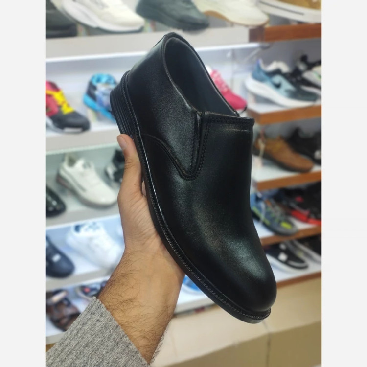 کفش تمام چرم بدون بند مردانه