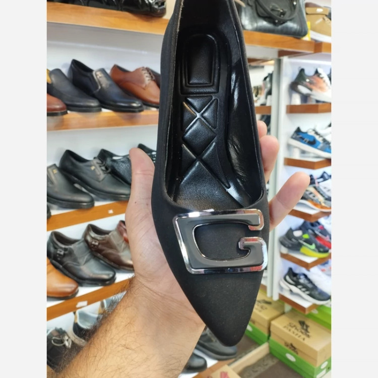 کفش پاشنه 5 سانت ساتنی