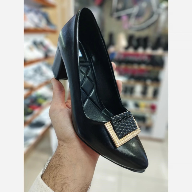 کفش مجلسی پاشنه 7 سانت سگکک دار